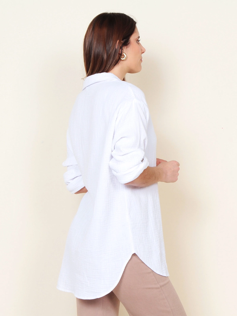 BLUSA MUJER WADOS MANGA LARGA ABOTONADA CON BOLSILLO - 5