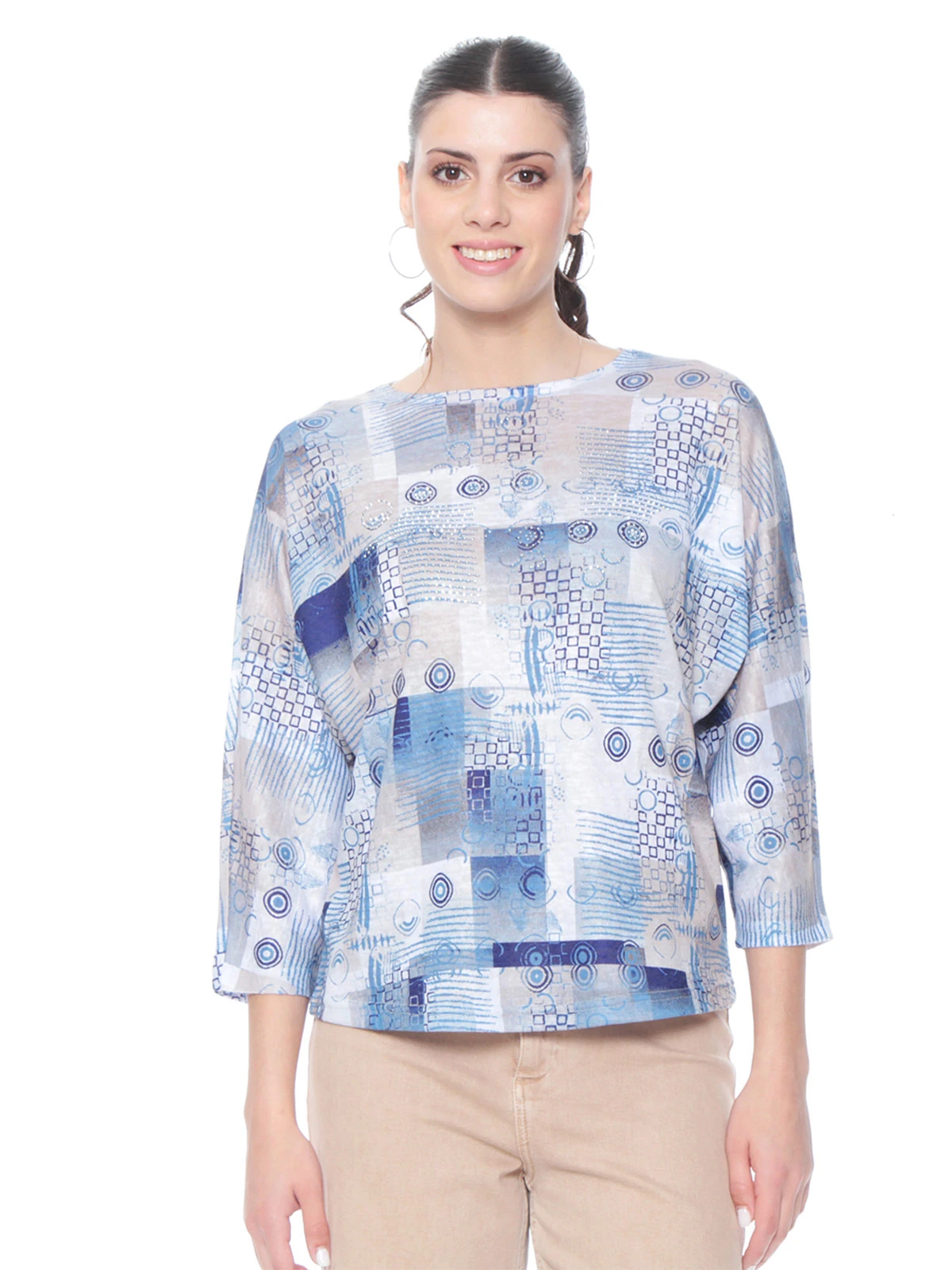 POLERA MUJER WADOS MANGA 3/4 ESTILO ABSTRACTO - 4