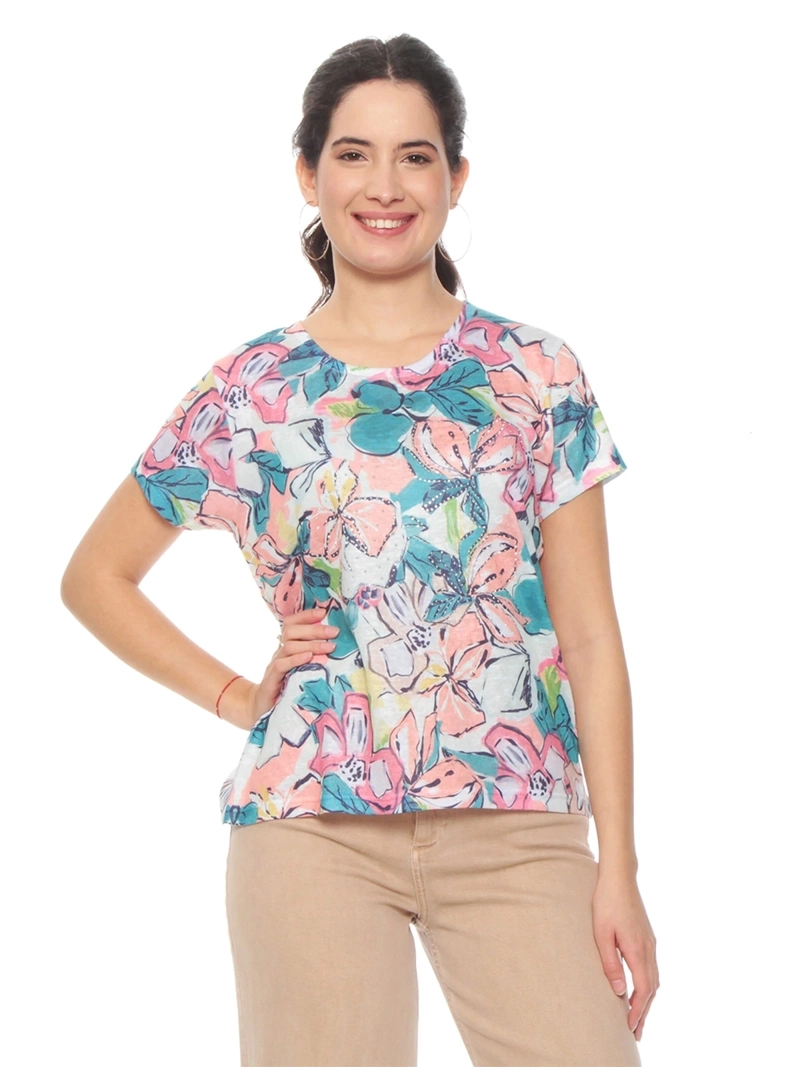POLERA MUJER WADOS ESCOTE REDONDO MANGA CORTA