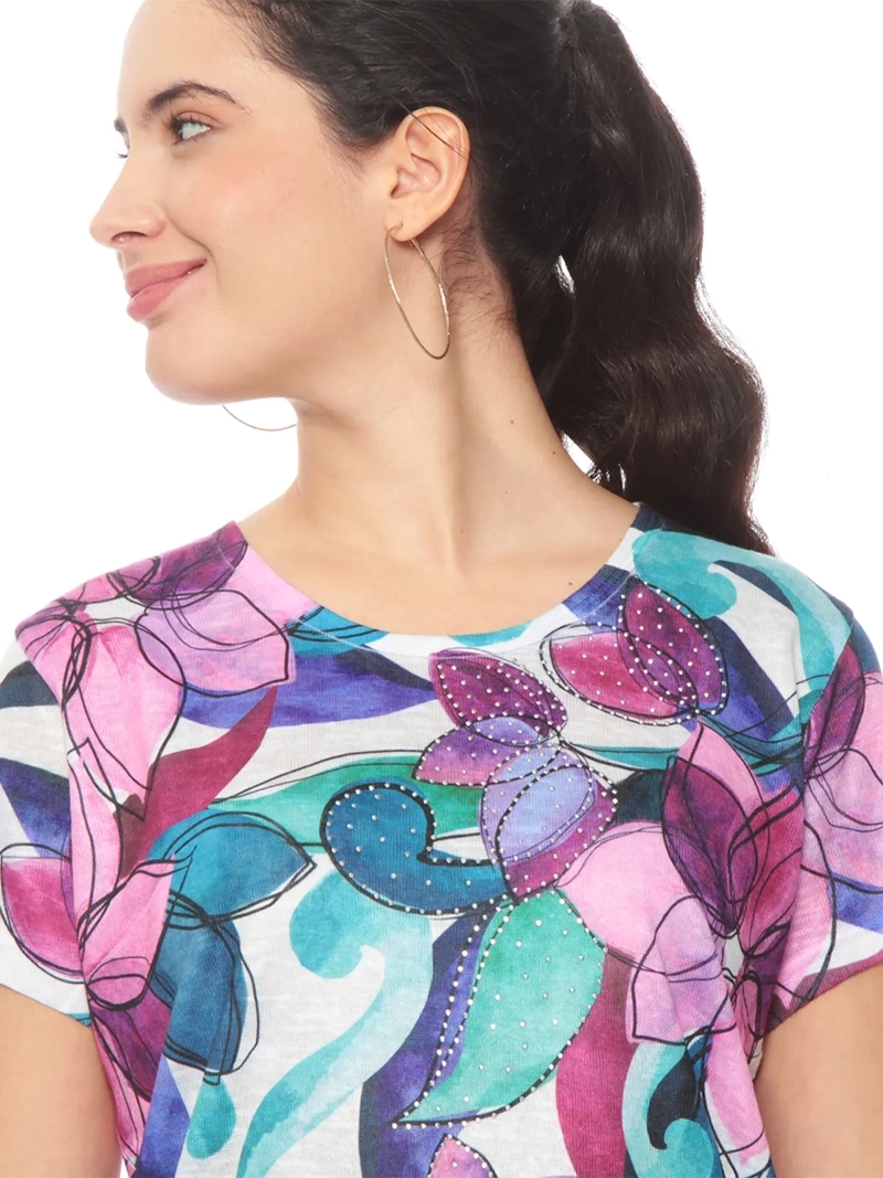 POLERA MUJER WADOS ESCOTE REDONDO MANGA CORTA - 3