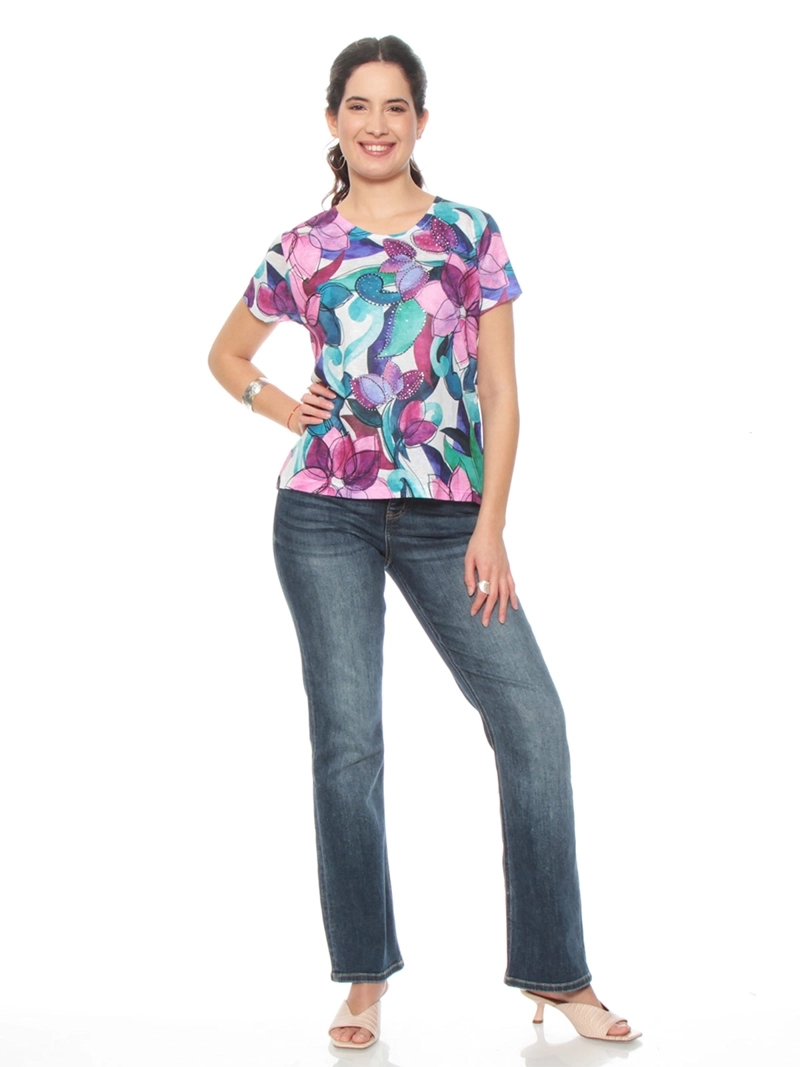 POLERA MUJER WADOS ESCOTE REDONDO MANGA CORTA - 5