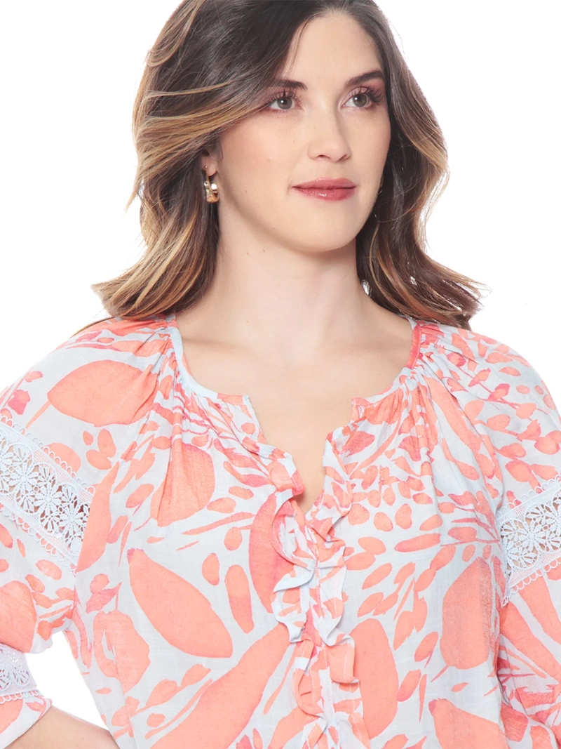 BLUSA MUJER WADOS ESCOTE EN V MANGA LARGA - 6