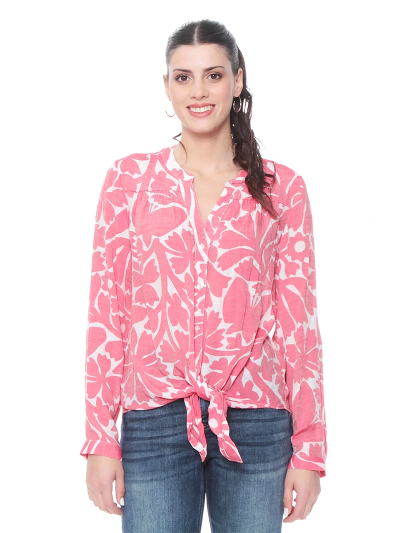 BLUSA MUJER WADOS MANGA LARGA ESTAMPADA - 1