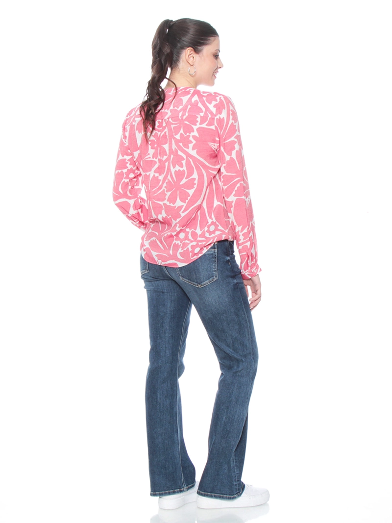 BLUSA MUJER WADOS MANGA LARGA ESTAMPADA - 5