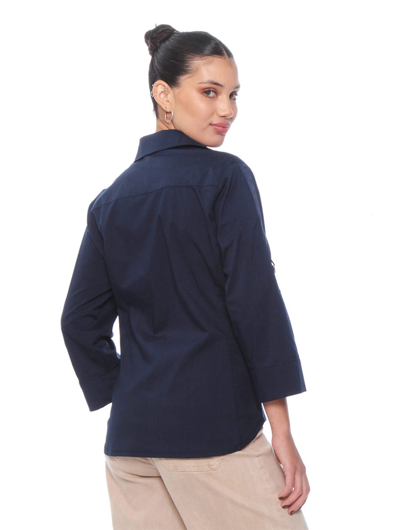 BLUSA MUJER WADOS MANGA LARGA ABOTONADA - 5