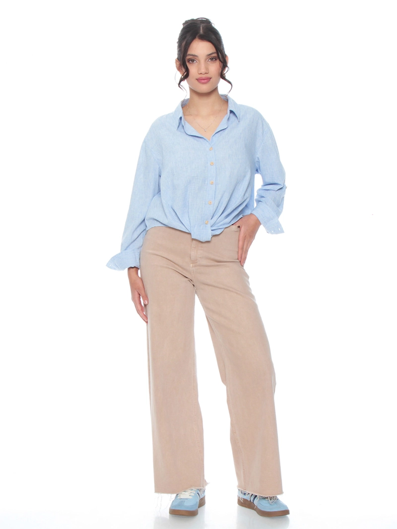 BLUSA MUJER WADOS MANGA LARGA ABOTONADA ELEGANTE - 1