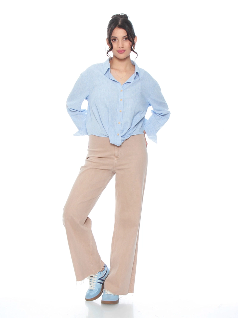 BLUSA MUJER WADOS MANGA LARGA ABOTONADA ELEGANTE - 2