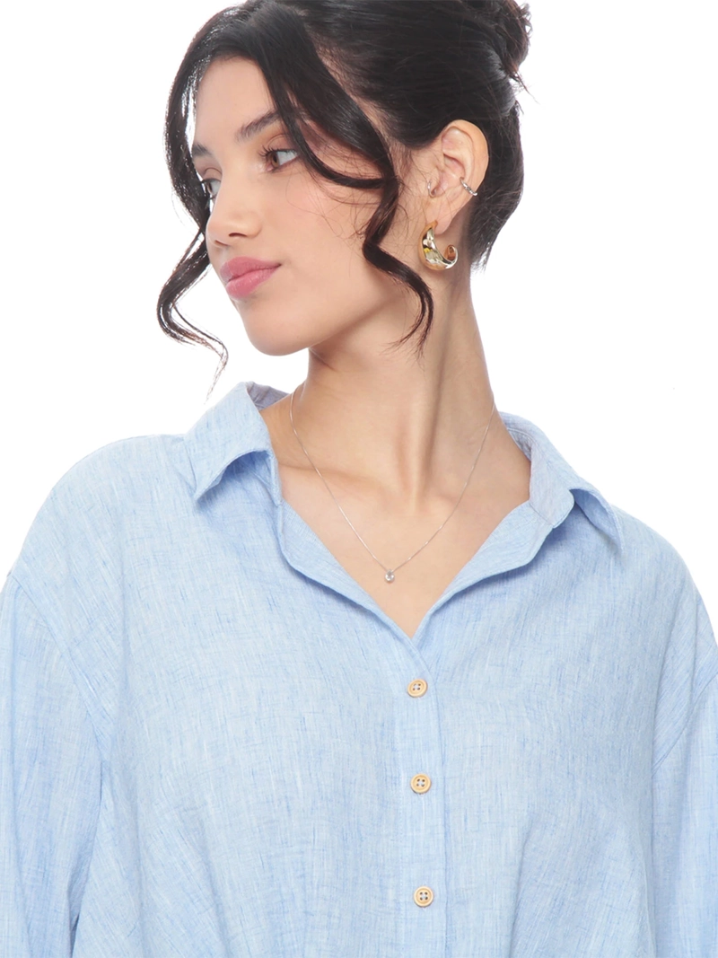 BLUSA MUJER WADOS MANGA LARGA ABOTONADA ELEGANTE - 6
