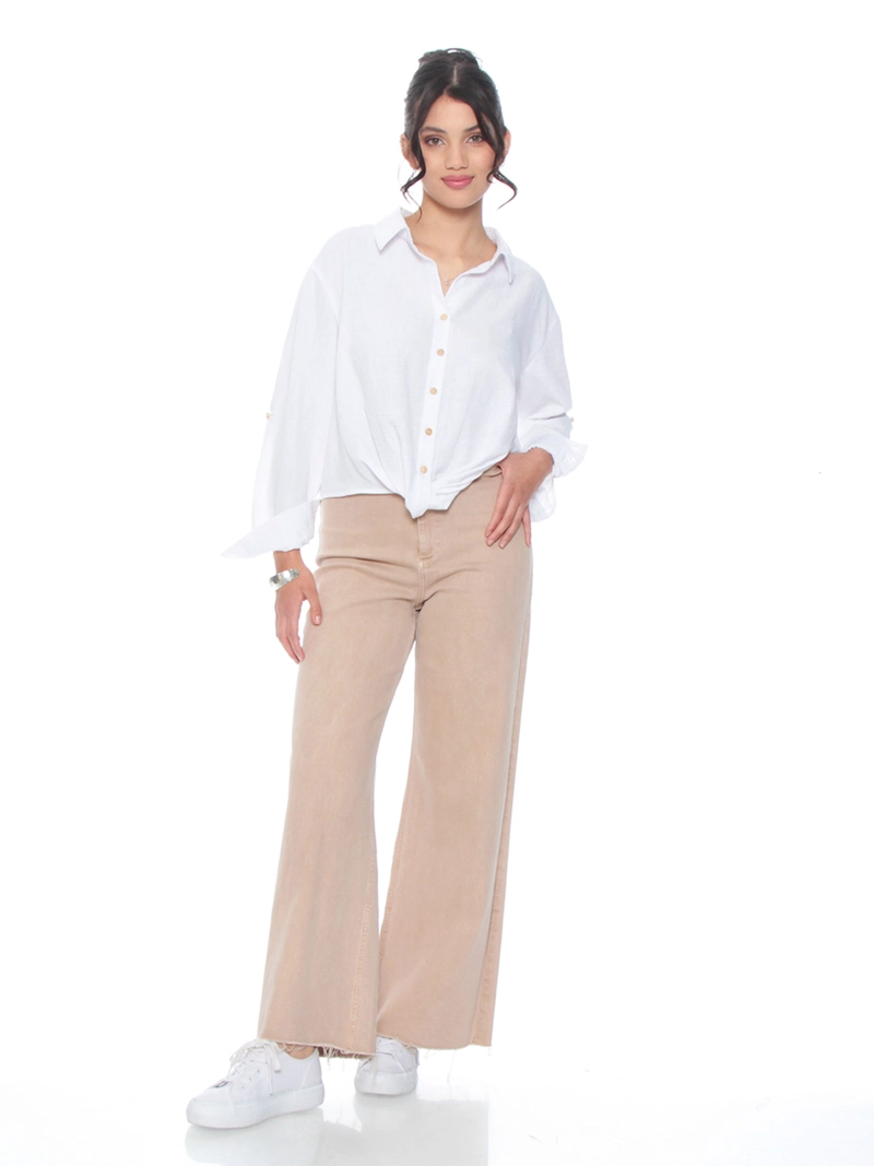 BLUSA MUJER WADOS MANGA LARGA ABOTONADA ELEGANTE - 1
