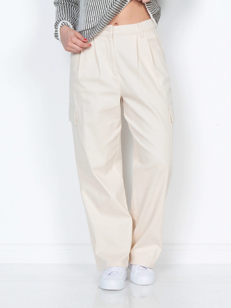 PANTALÓN MUJER WADOS CARGO ALGODÓN TIRO ALTO - 1