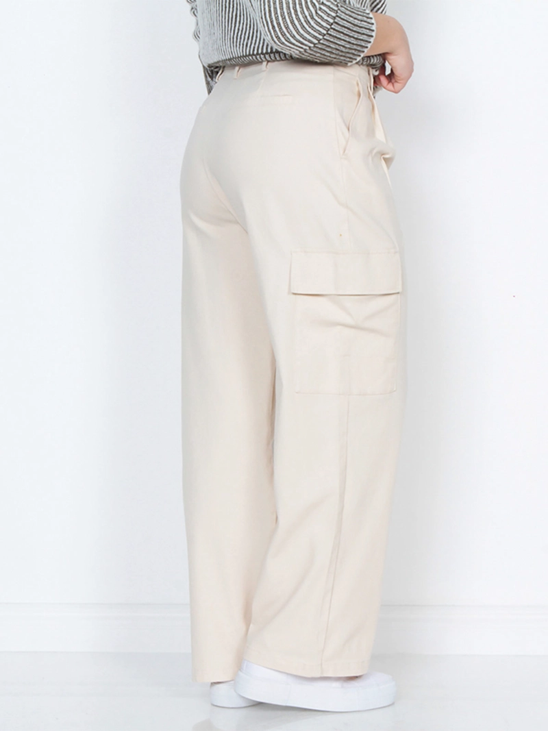 PANTALÓN MUJER WADOS CARGO ALGODÓN TIRO ALTO - 2