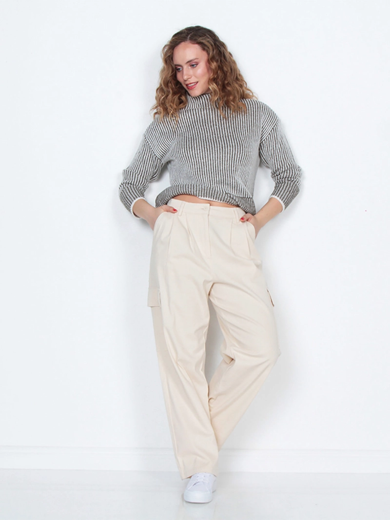 PANTALÓN MUJER WADOS CARGO ALGODÓN TIRO ALTO - 3