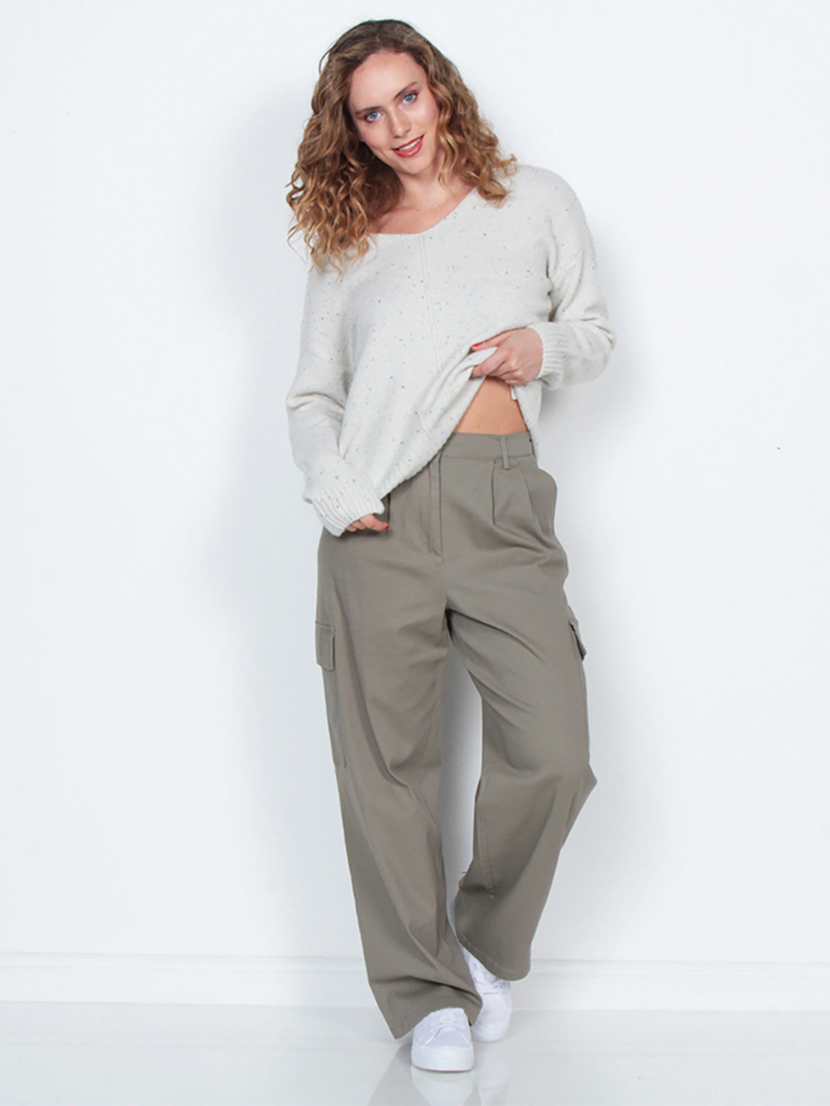 PANTALÓN MUJER WADOS CARGO ALGODÓN TIRO ALTO - 3