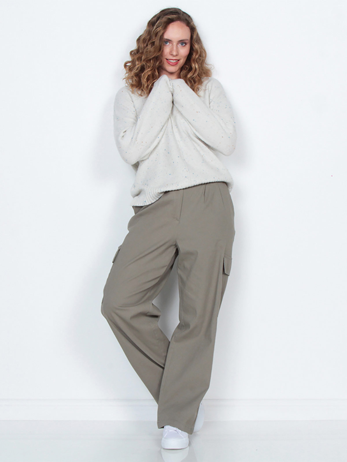 PANTALÓN MUJER WADOS CARGO ALGODÓN TIRO ALTO - 4