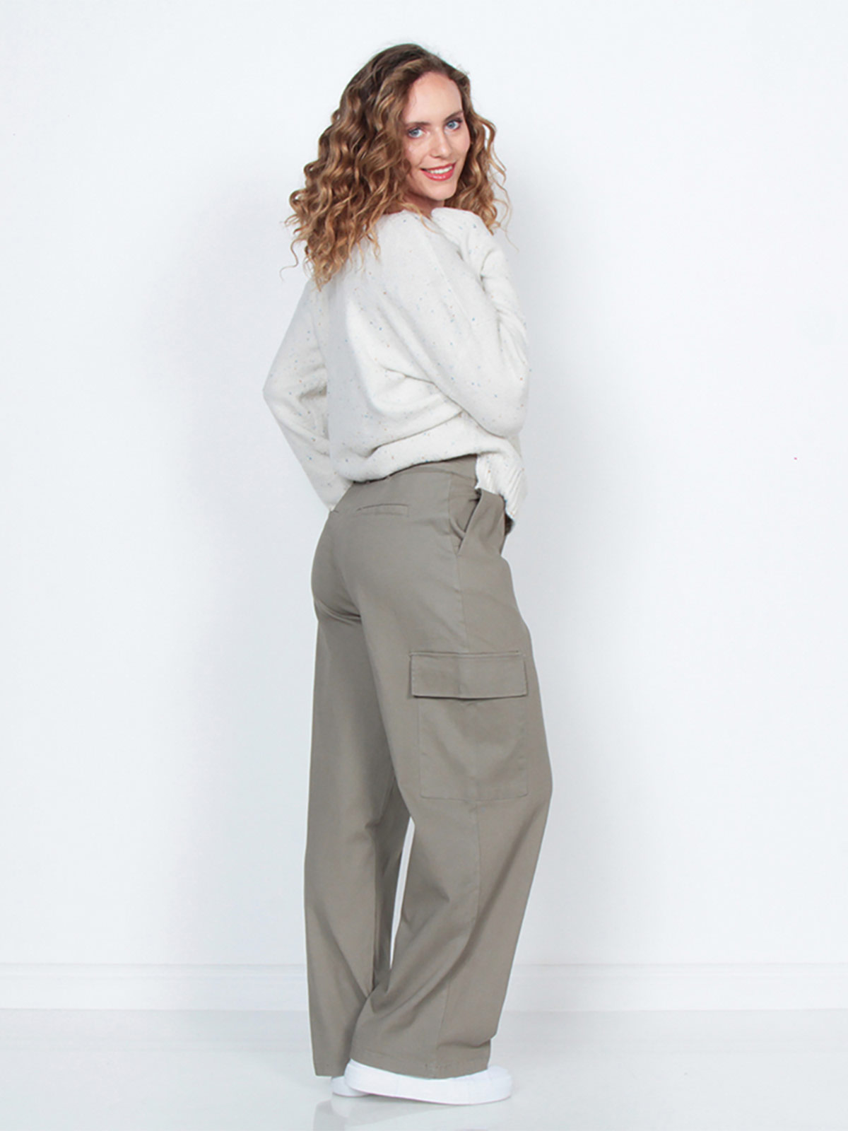 PANTALÓN MUJER WADOS CARGO ALGODÓN TIRO ALTO - 5