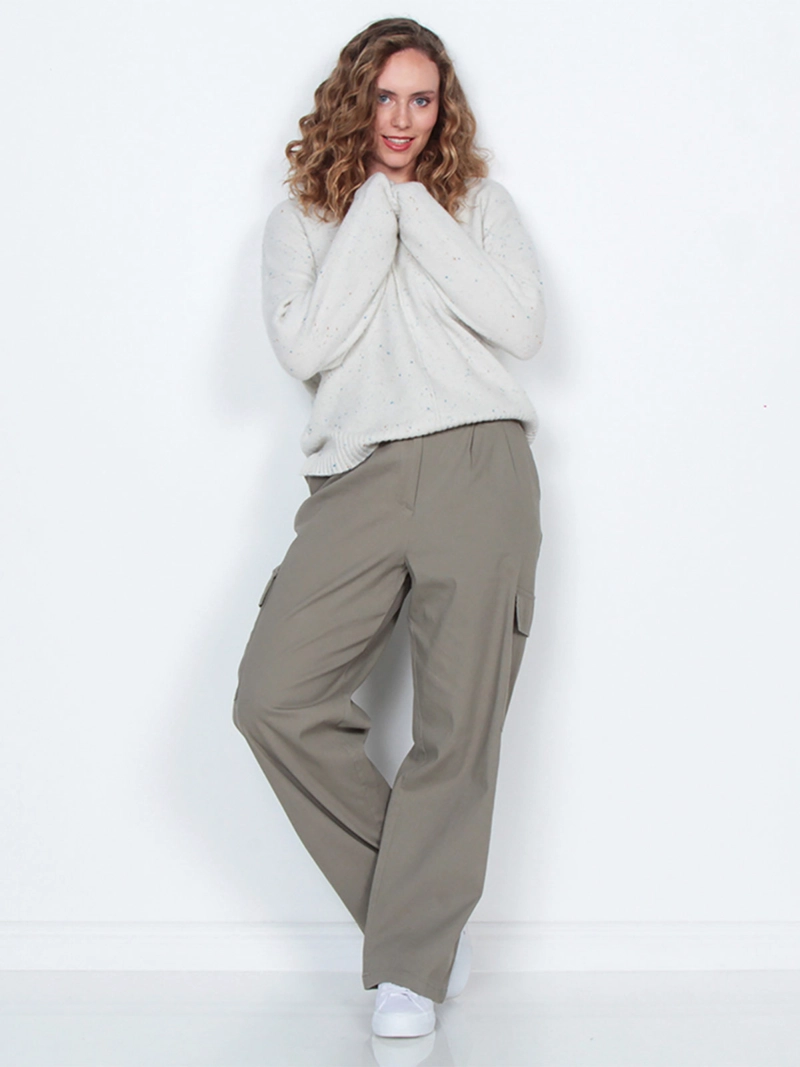 PANTALÓN MUJER WADOS CARGO ALGODÓN TIRO ALTO - 4