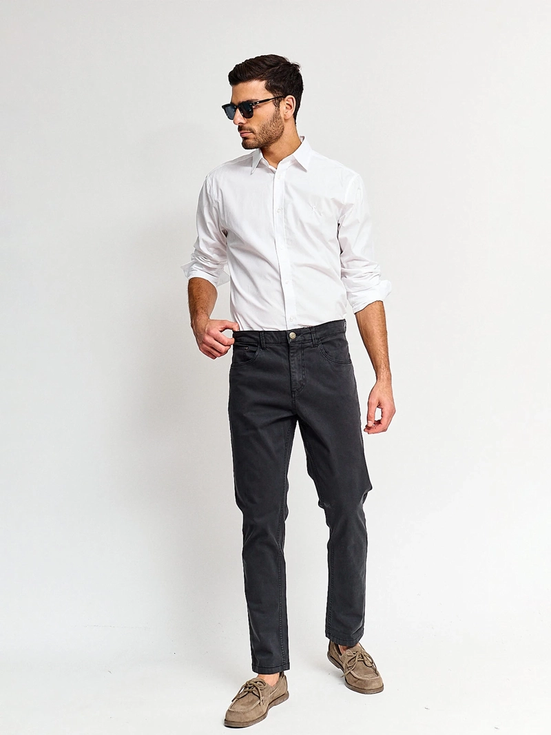 PANTALÓN HOMBRE CACHAREL ALGODÓN 5 BOLSILLOS - 4