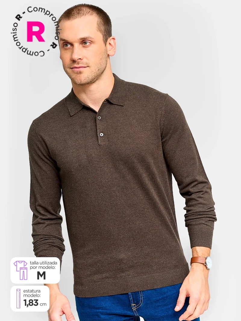 SWEATER HOMBRE MARQUIS ALGODÓN CUELLO POLO