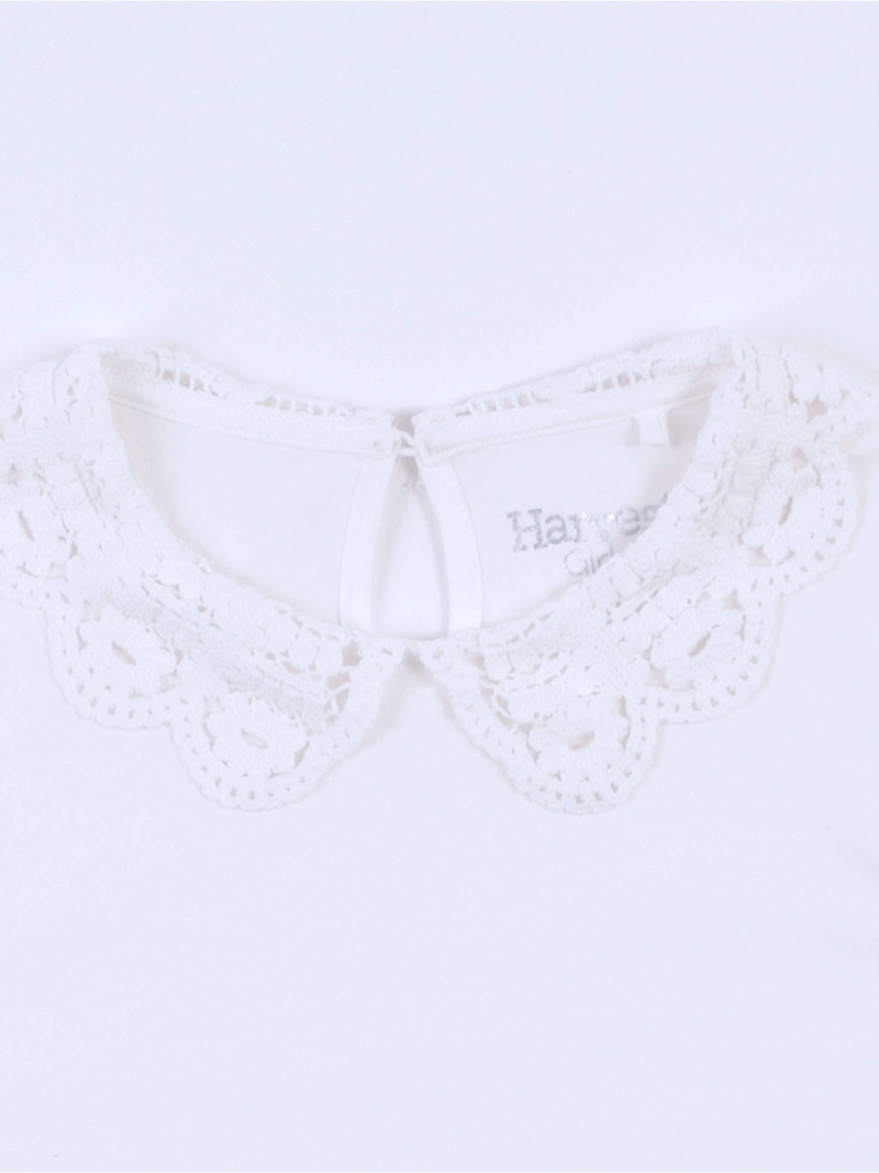 POLERA MANGA GLOBO ALGODÓN NIÑA HARVEST CUELLO BOHO - 3