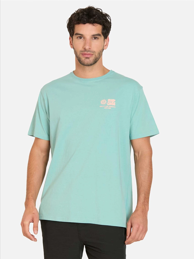 POLERA HOMBRE RIP CURL ALGODÓN MANGA CORTA - 1