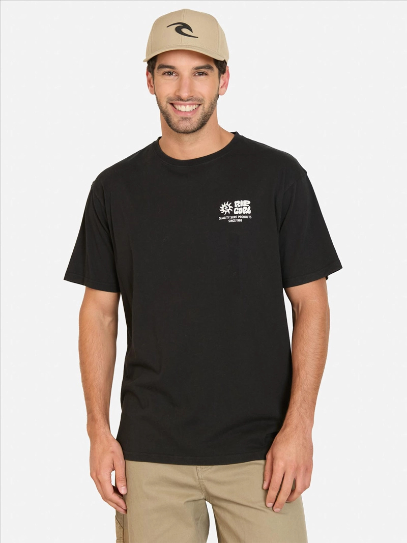 POLERA HOMBRE RIP CURL ALGODÓN MANGA CORTA - 1