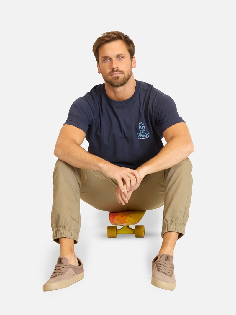 POLERA HOMBRE RIP CURL ALGODÓN MANGA CORTA - 4