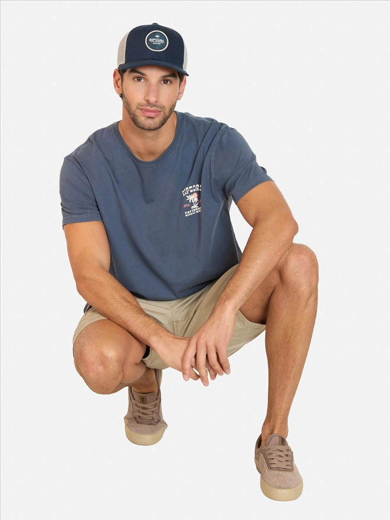 POLERA HOMBRE RIP CURL ALGODÓN MANGA CORTA - 4