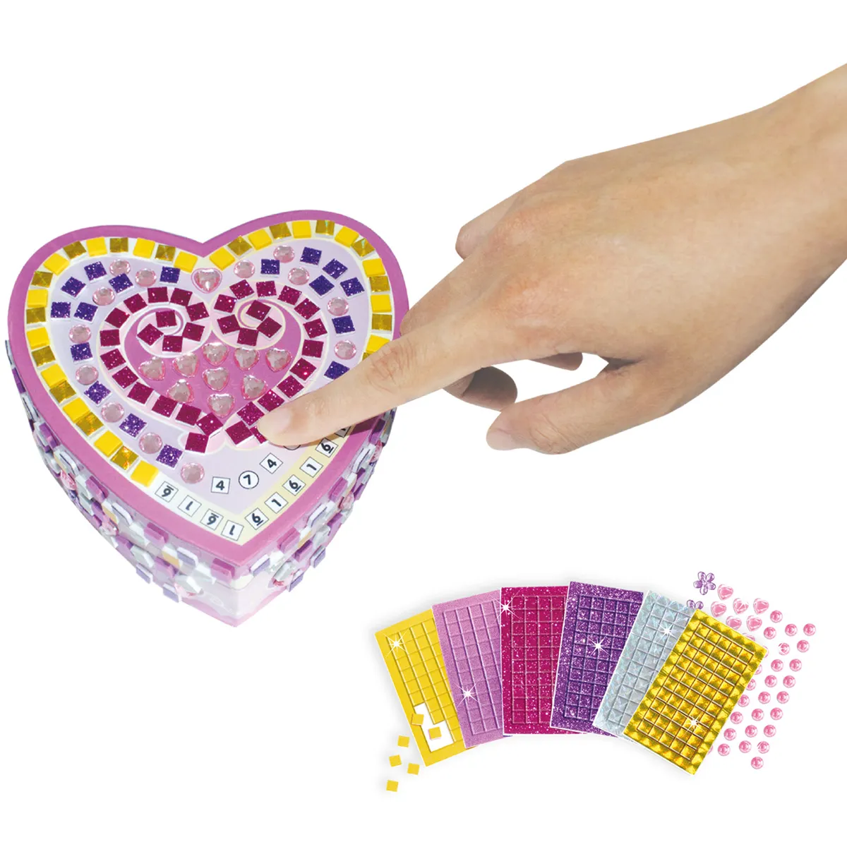 SET JOYERO CORAZON MOSAICOS