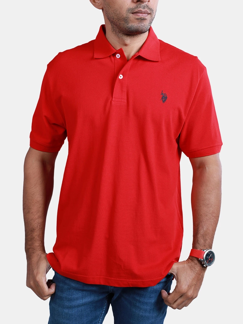 POLERA HOMBRE US POLO ASSN ALGODÓN MANGA CORTA PIQUE - 1