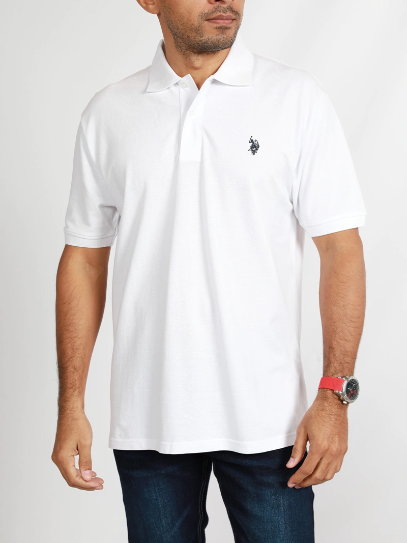 POLERA HOMBRE US POLO ASSN ALGODÓN MANGA CORTA PIQUE