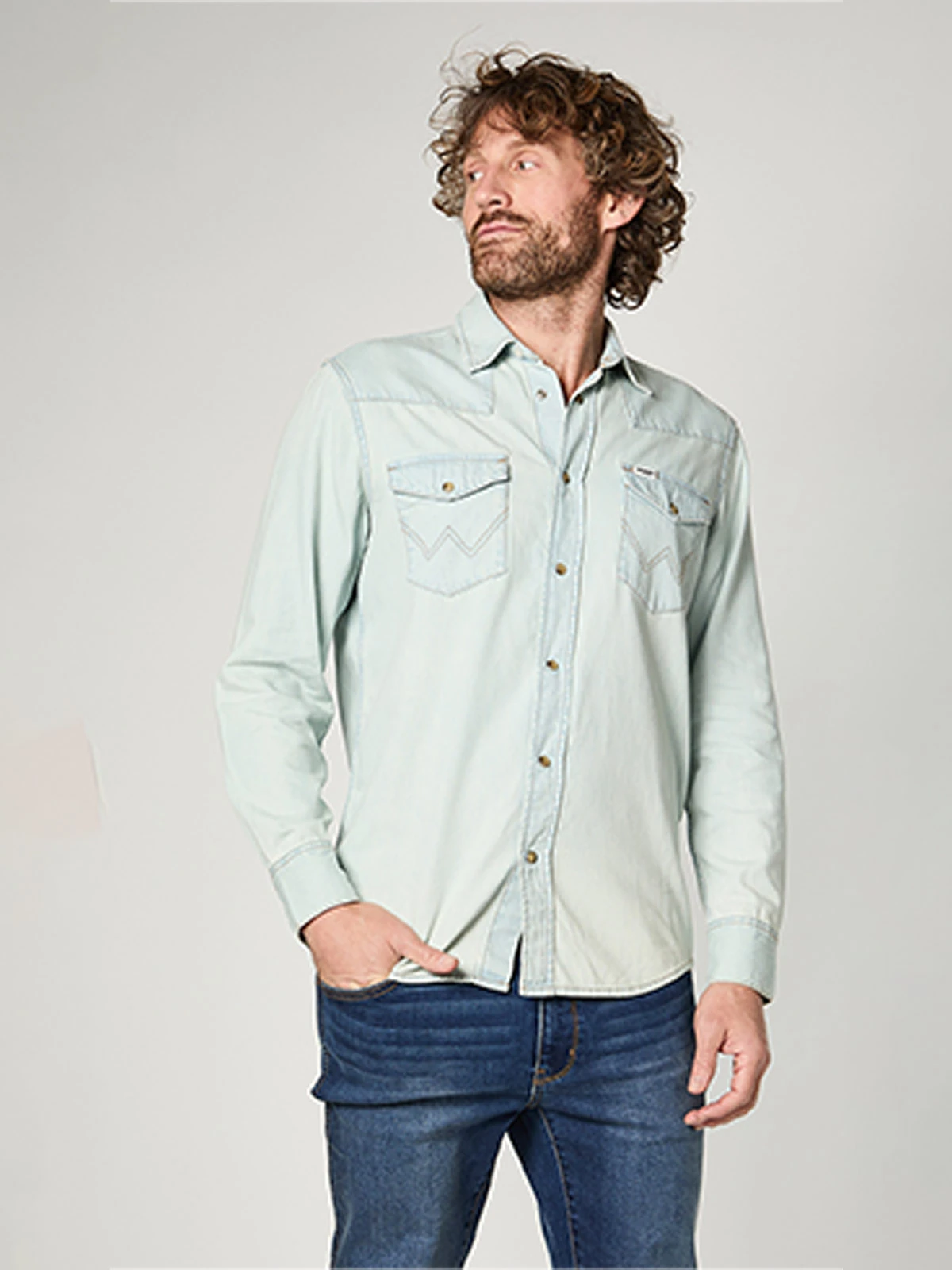 CAMISA MANGA LARGA REGULAR FIT HOMBRE WRANGLER - 1