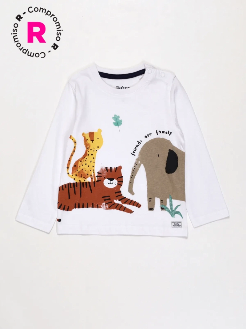 POLERA MANGA LARGA ALGODÓN NIÑO BABY HARVEST ESTAMPADA