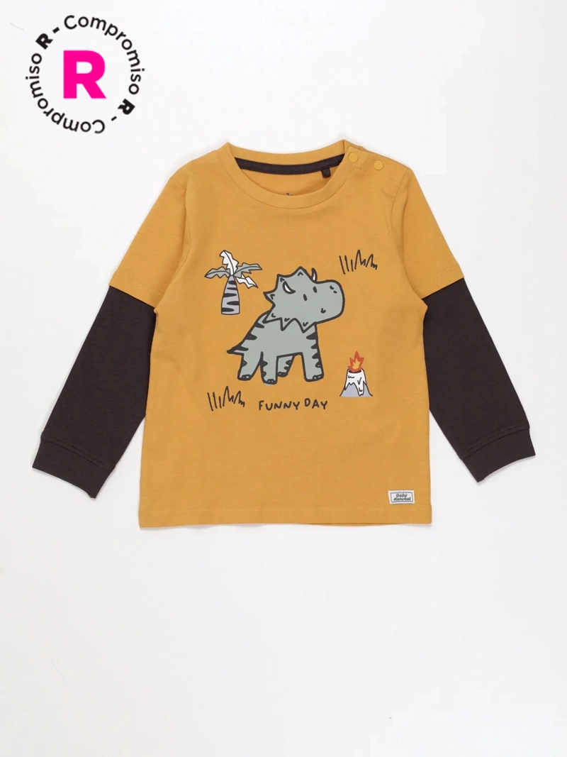 POLERA MANGA LARGA ALGODÓN NIÑO BABY HARVEST BASDINO - 1