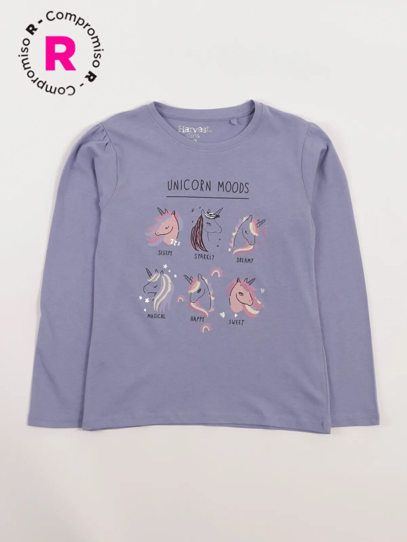 POLERA MANGA LARGA ALGODÓN NIÑA HARVEST PRINT - 1