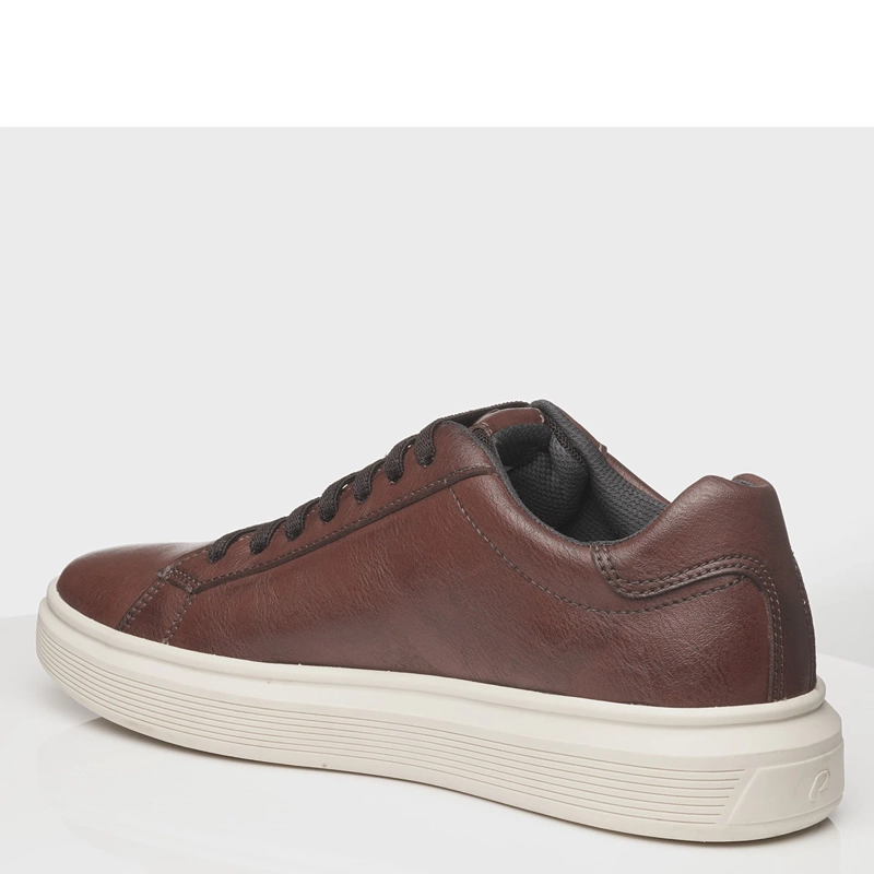 ZAPATILLAS HOMBRE PEGADA CASUALES CAFÉ V26PEG05 CUERO - 3