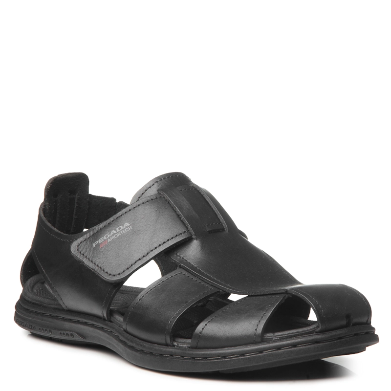 SANDALIAS HOMBRE PEGADA NEGRO V26PEG08 CUERO - 2