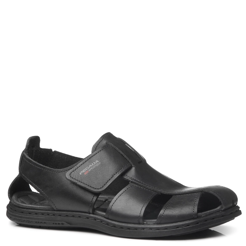SANDALIAS HOMBRE PEGADA NEGRO V26PEG08 CUERO - 1