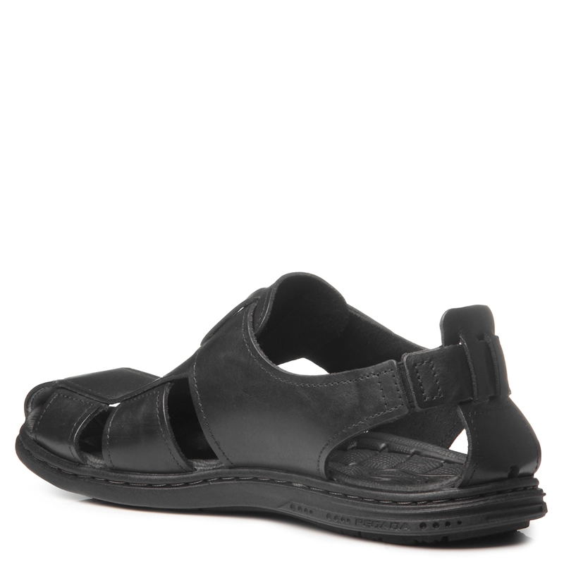 SANDALIAS HOMBRE PEGADA NEGRO V26PEG08 CUERO - 3