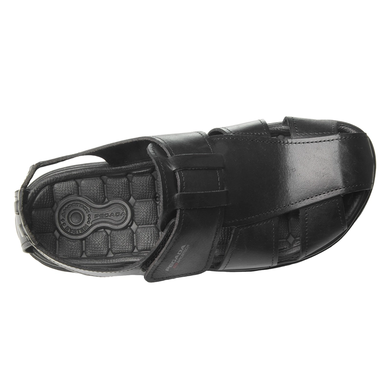 SANDALIAS HOMBRE PEGADA NEGRO V26PEG08 CUERO - 4