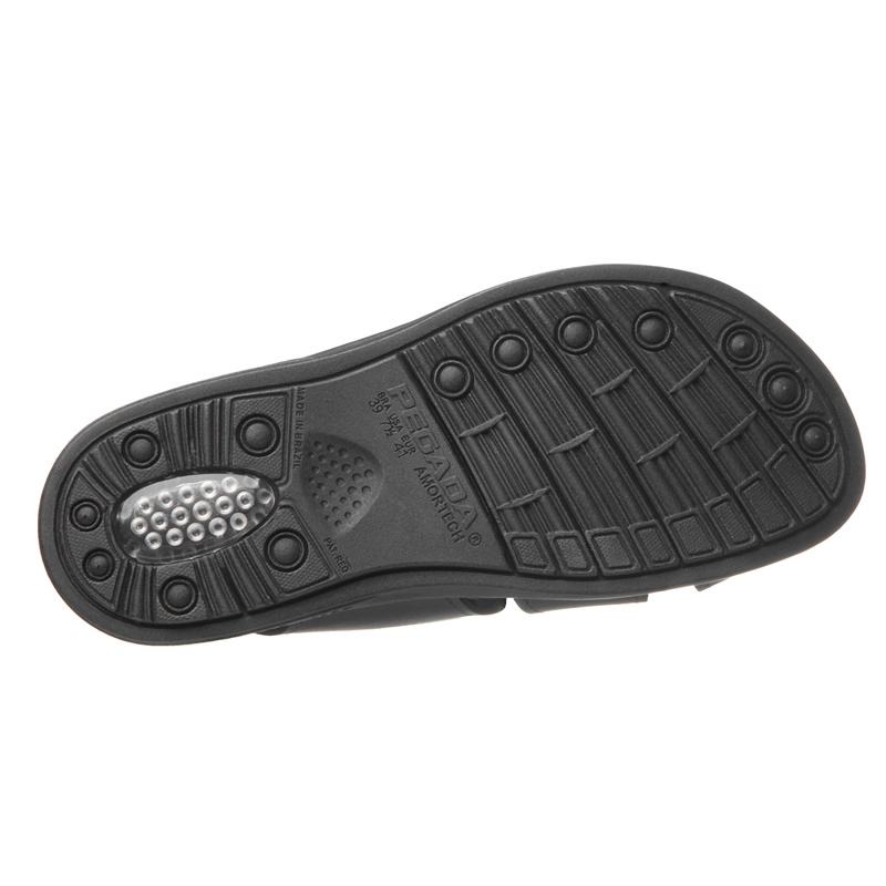 SANDALIAS HOMBRE PEGADA NEGRO V26PEG08 CUERO - 5