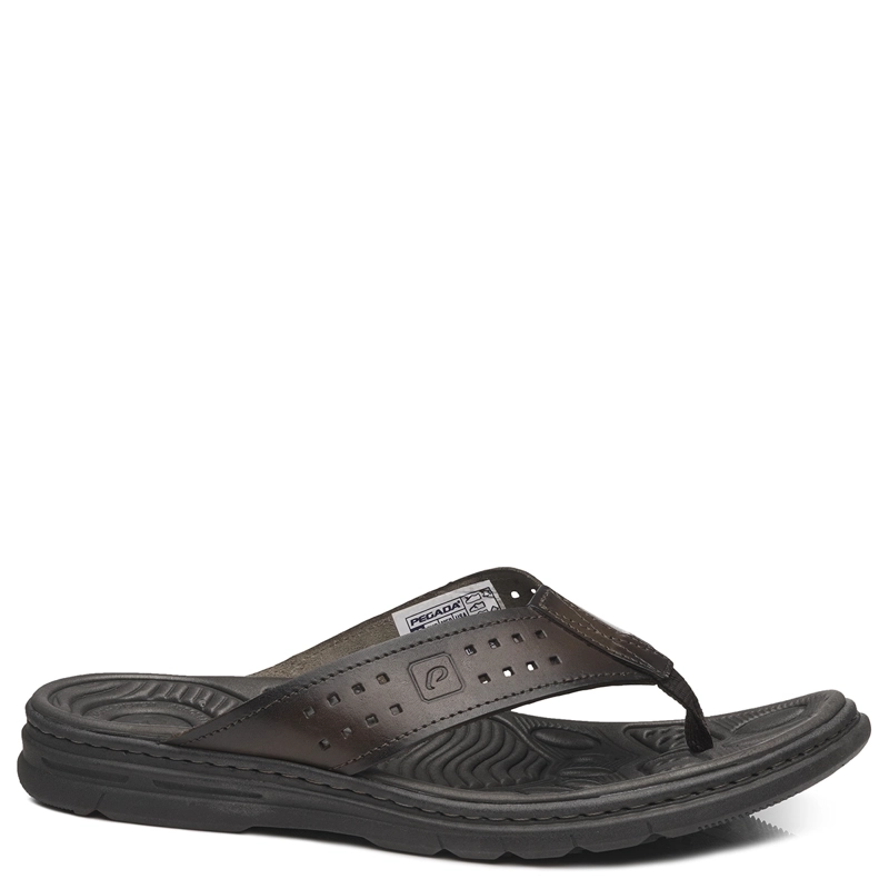 SANDALIAS HOMBRE PEGADA CAFÉ V26PEG09 CUERO  - 1