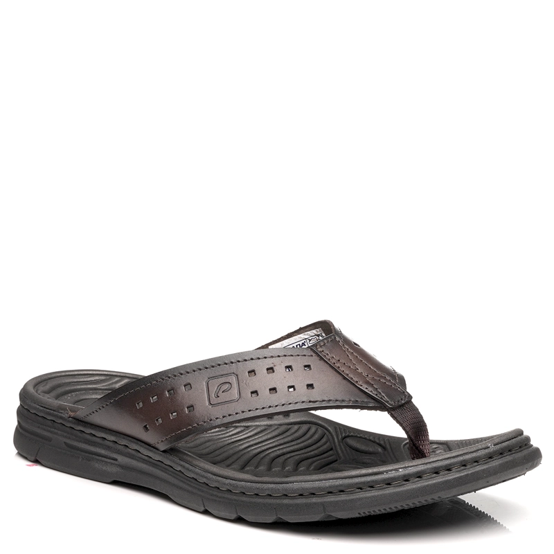 SANDALIAS HOMBRE PEGADA CAFÉ V26PEG09 CUERO  - 2