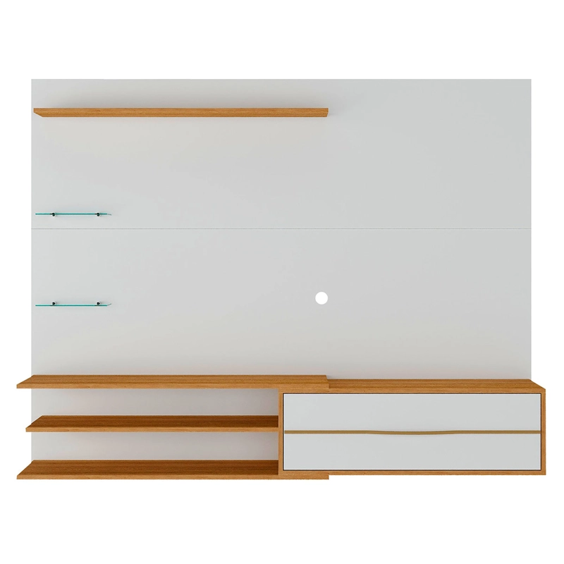 RACK TV BE DESIGN PARED BE 65" BLANCO/MIEL - 4