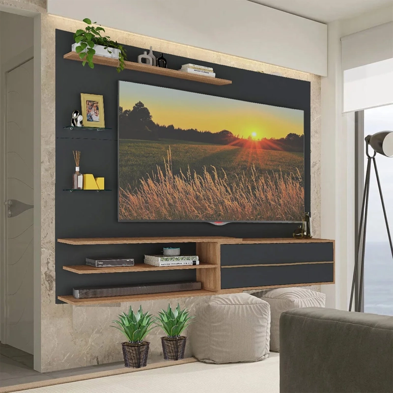 RACK TV BE DESING PARED BE 65" MIEL - 2