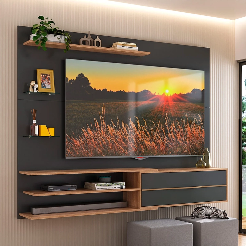 RACK TV BE DESING PARED BE 65" MIEL - 7