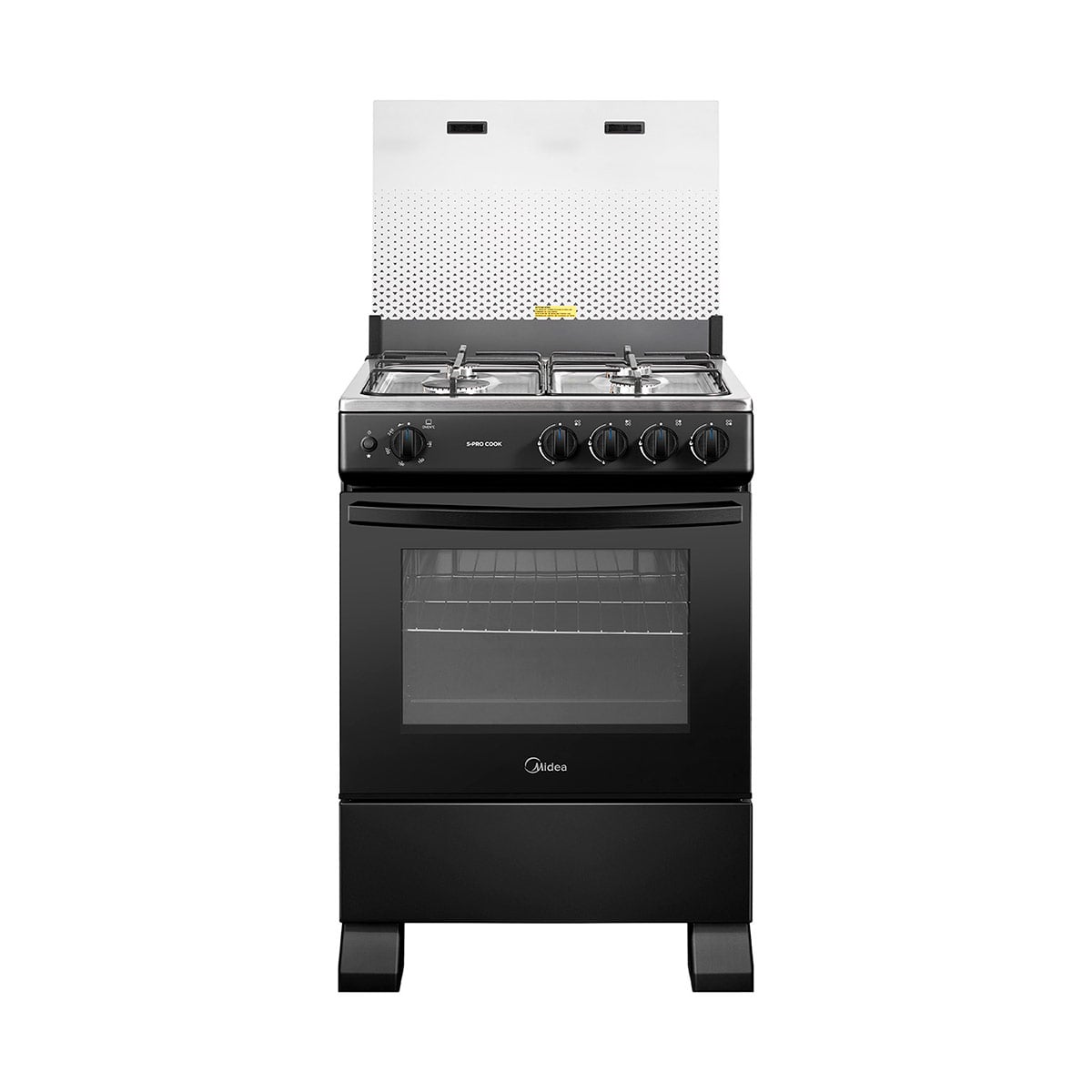COCINA A GAS MIDEA MFO-MG24TCSSLBK 4 PLATOS NEGRO - 2