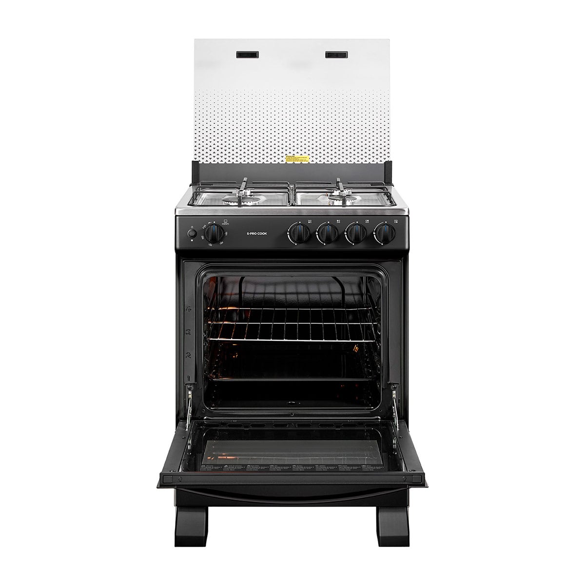 COCINA A GAS MIDEA MFO-MG24TCSSLBK 4 PLATOS NEGRO - 3