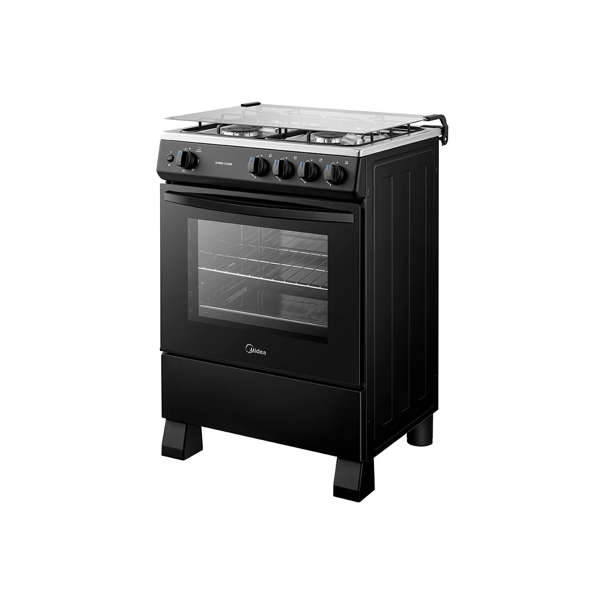 COCINA A GAS MIDEA MFO-MG24TCSSLBK 4 PLATOS NEGRO - 5