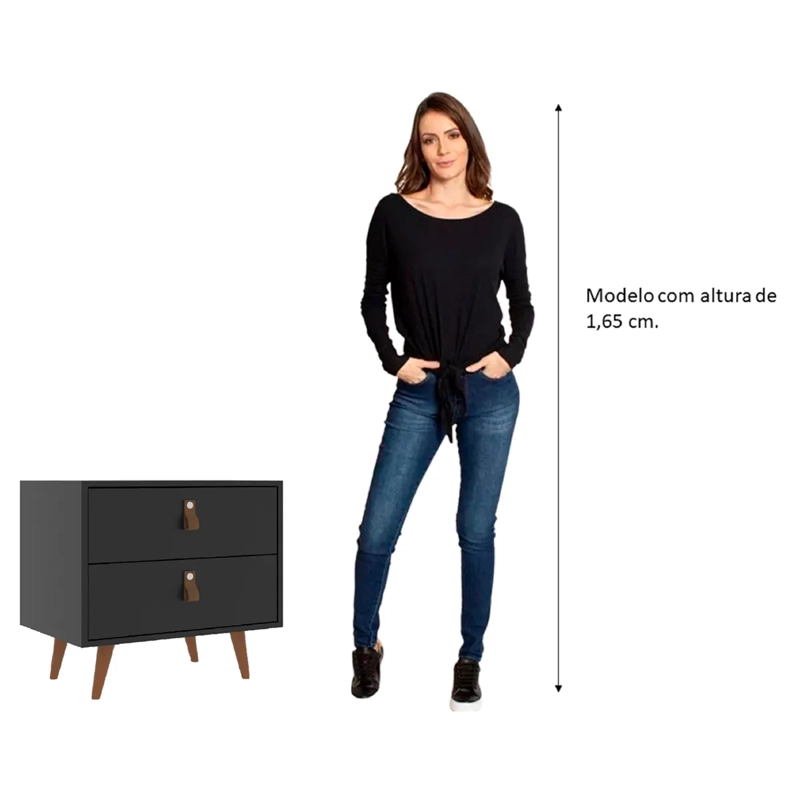 VELADOR DI PORETTI DESIGN PADUA 2C NEGRO  - 5