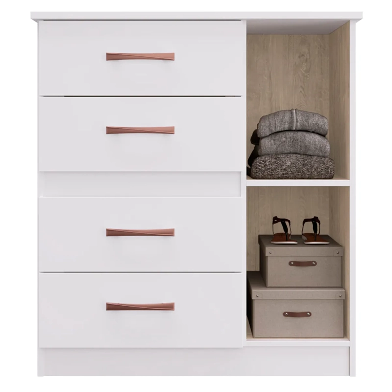 CÓMODA DI PORETTI DESIGN CARIBE 1P 4C BLANCO - 2